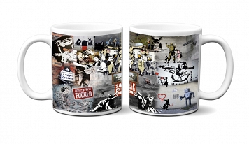 Kubek ceramiczny 300ml Grafiki Banksy v1