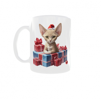 Kubek 300ml Kociarza Kot Kotek Cat Święta Boże Narodzenie v4