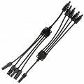 Solar 4-way connector with cable 2 pcs  Złącze z kablem 2 sztuki