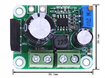Modul step down AC-DC de la 5-20V la 3.3-18V 2A