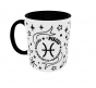 Kubek Znaki Zodiaku Horoskop Astrologia v8 Pisces Ryby black